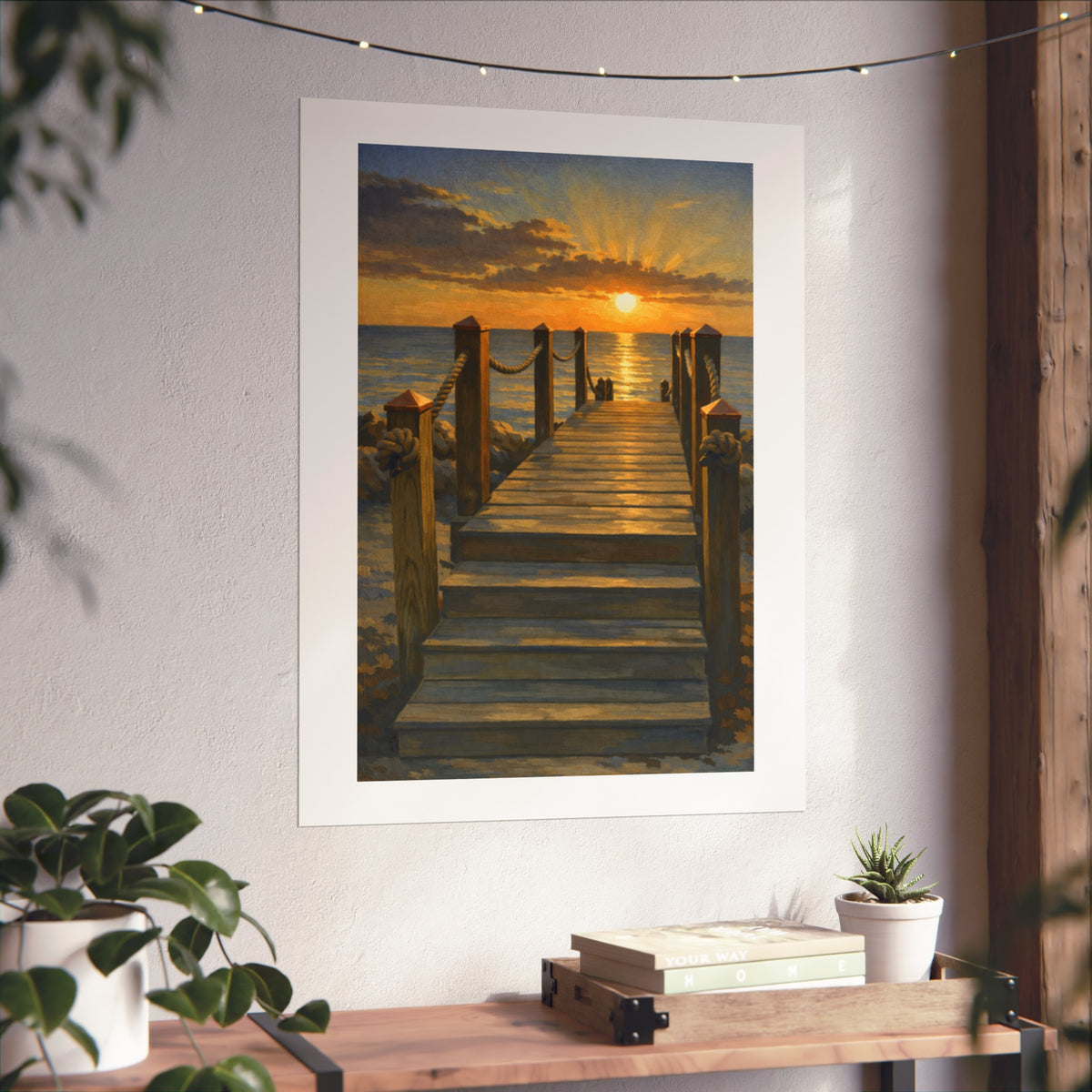 Sunset Pier Fine Art Poster — Coastal Wall Art Print