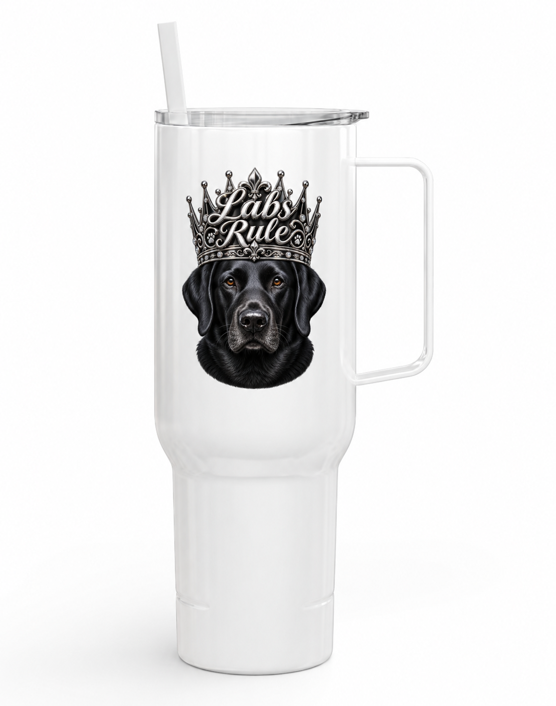 40 oz. Black Labrador's Rule Tumbler