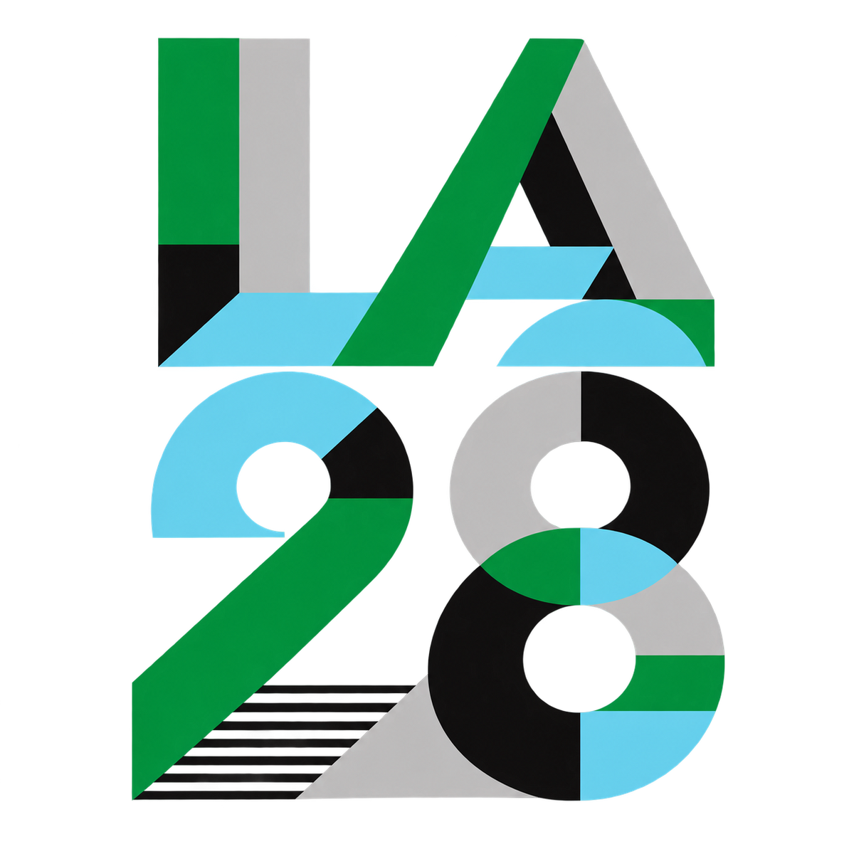 Icon Cap - Minimalist LA 28 Baseball Hat (Green & Black Logo)