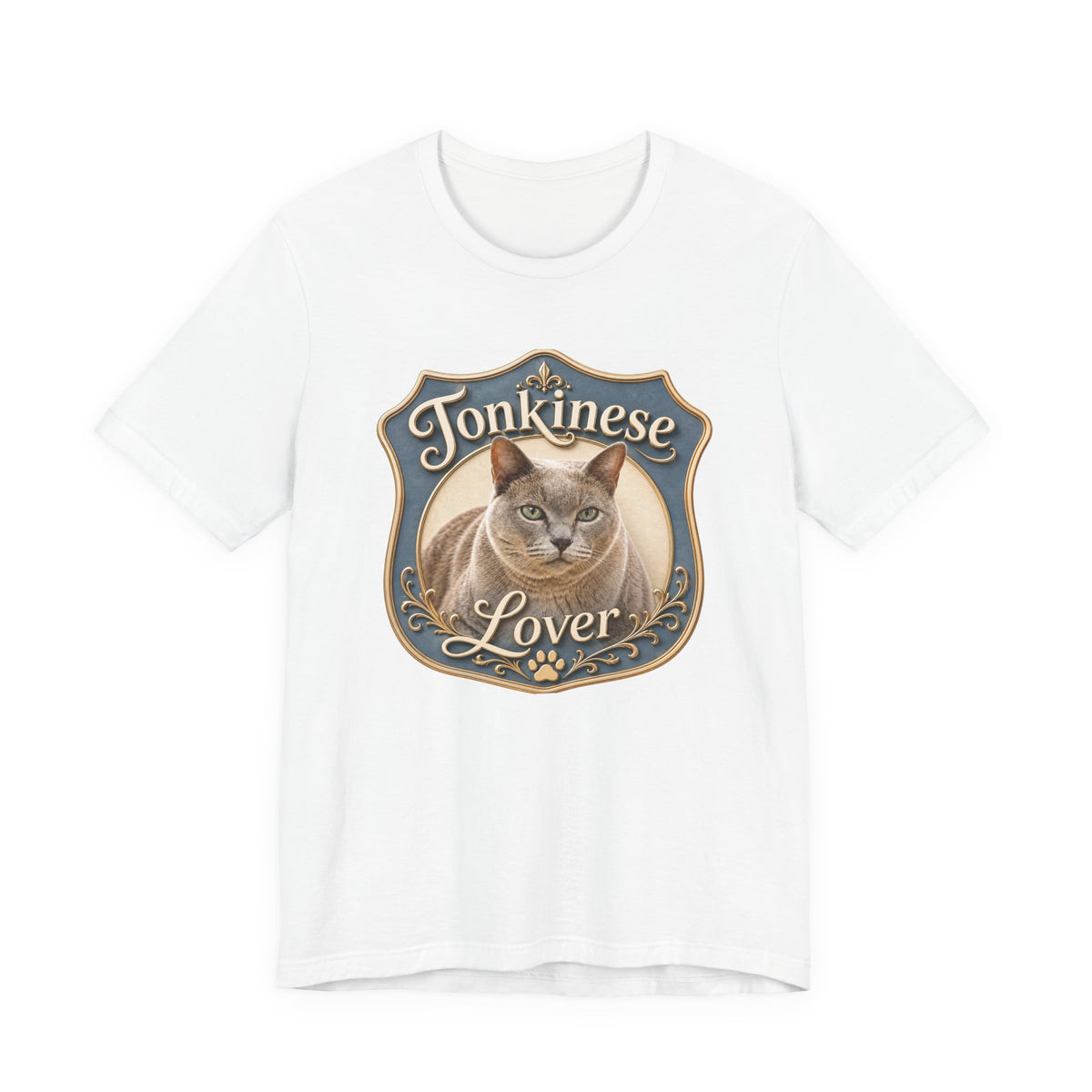 Tonkinese Lover T‑Shirt — Vintage Crest Cat Tee for Tonkinese Owners & Cat Lovers