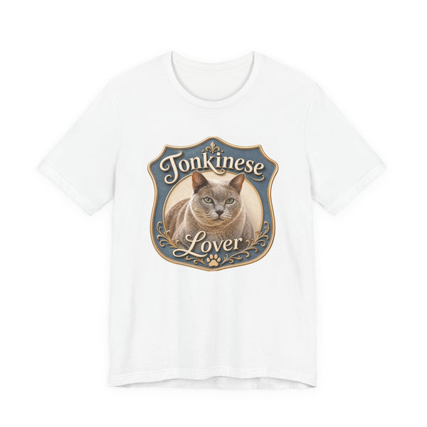 Tonkinese Lover T‑Shirt — Vintage Crest Cat Tee for Tonkinese Owners & Cat Lovers