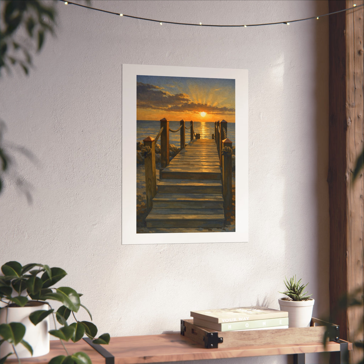 Sunset Pier Fine Art Poster — Coastal Wall Art Print