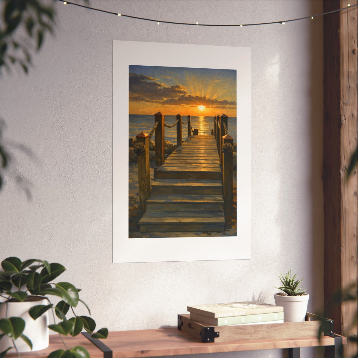 Sunset Pier Fine Art Poster — Coastal Wall Art Print