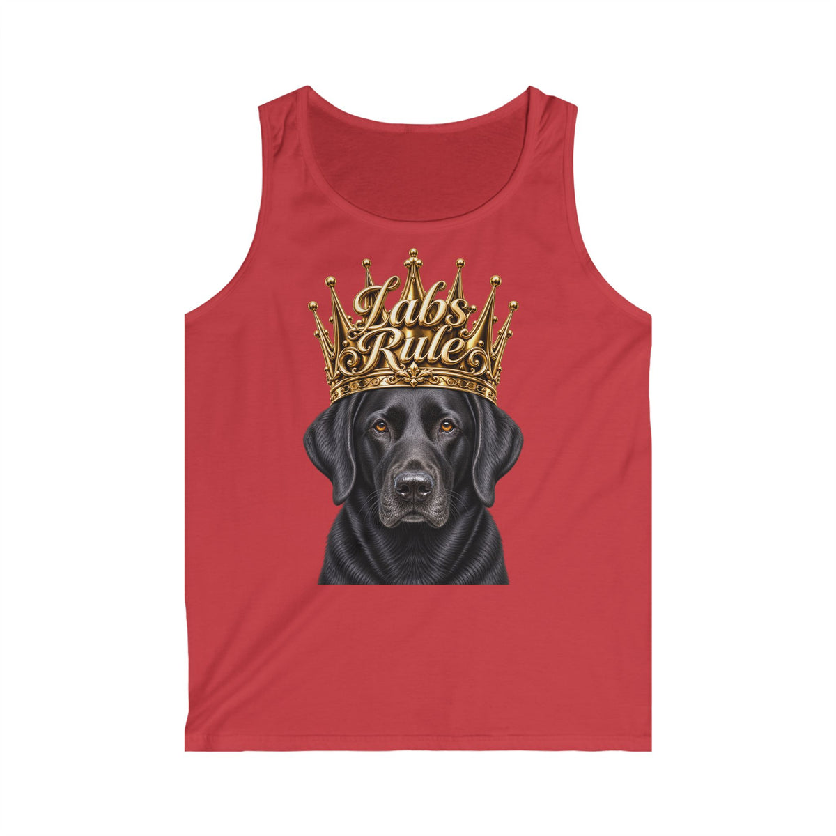 Lab Rules Tank Top — Black Labrador Crown Graphic Tee for Dog Lovers
