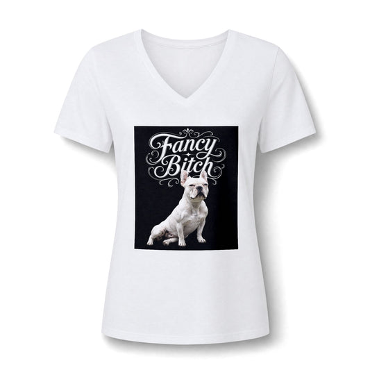 Women's Relaxed Heather CVC V-Neck Tee
