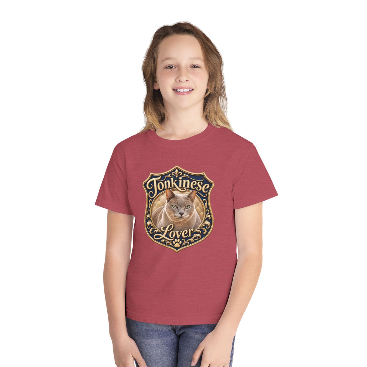 Tonkinese Lover Youth T‑Shirt — Cute Tonkinese Cat Graphic Tee for Kids