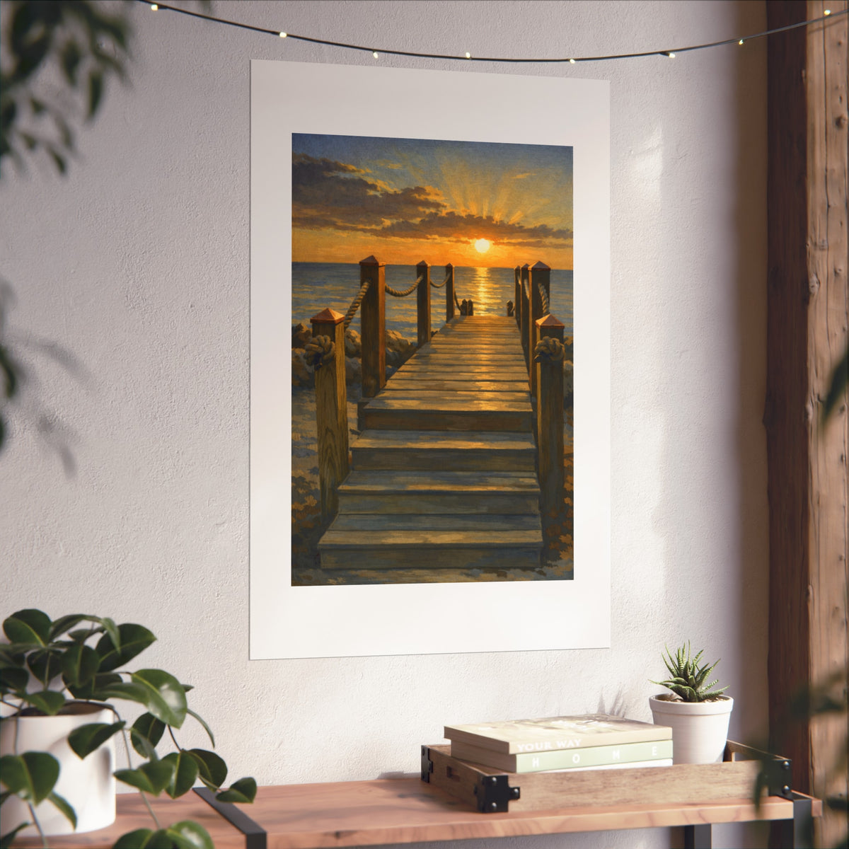 Sunset Pier Fine Art Poster — Coastal Wall Art Print