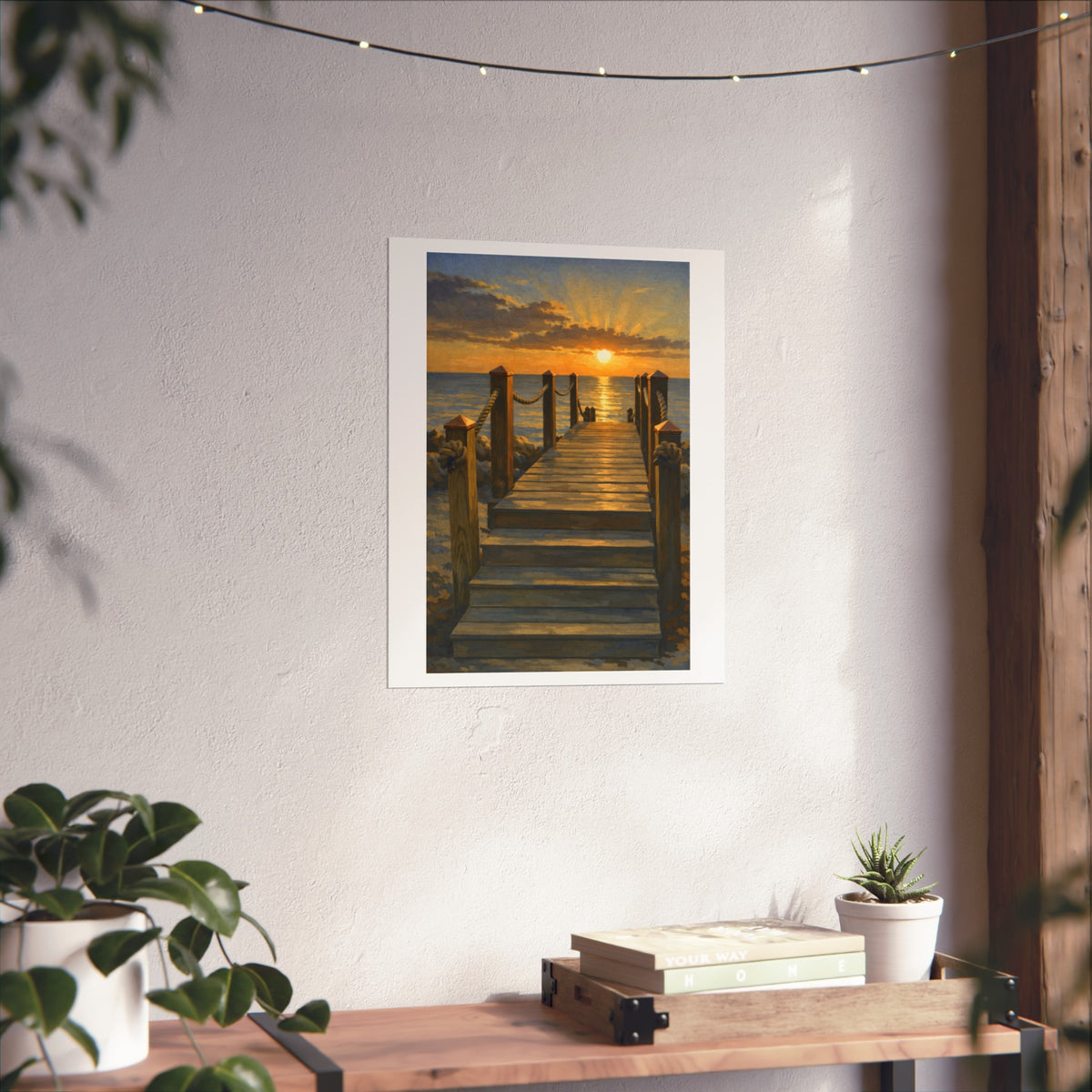 Sunset Pier Fine Art Poster — Coastal Wall Art Print