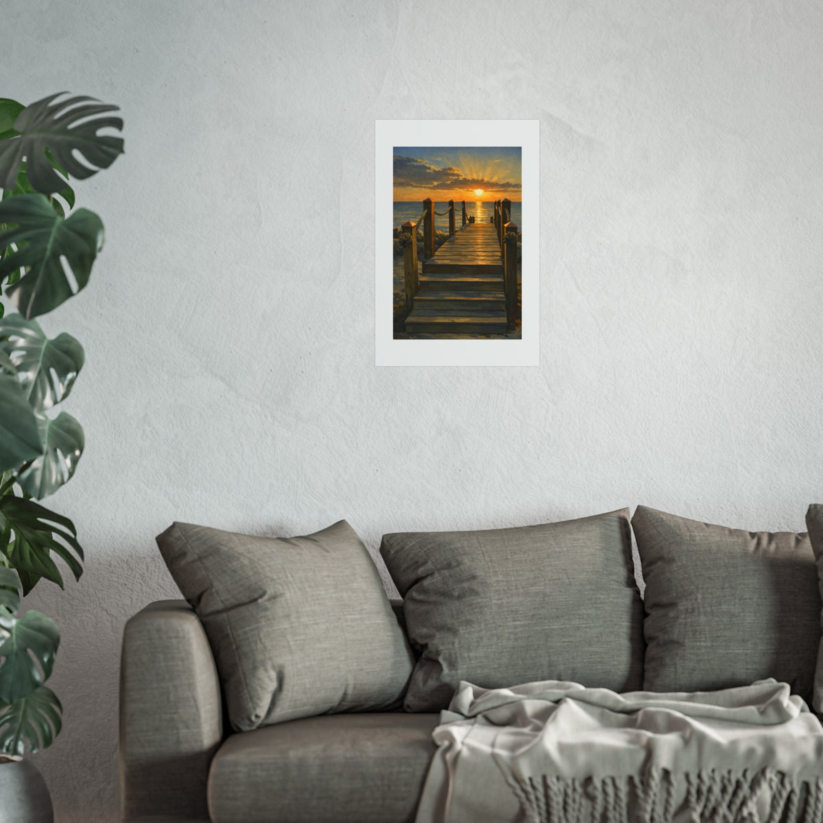 Sunset Pier Fine Art Poster — Coastal Wall Art Print