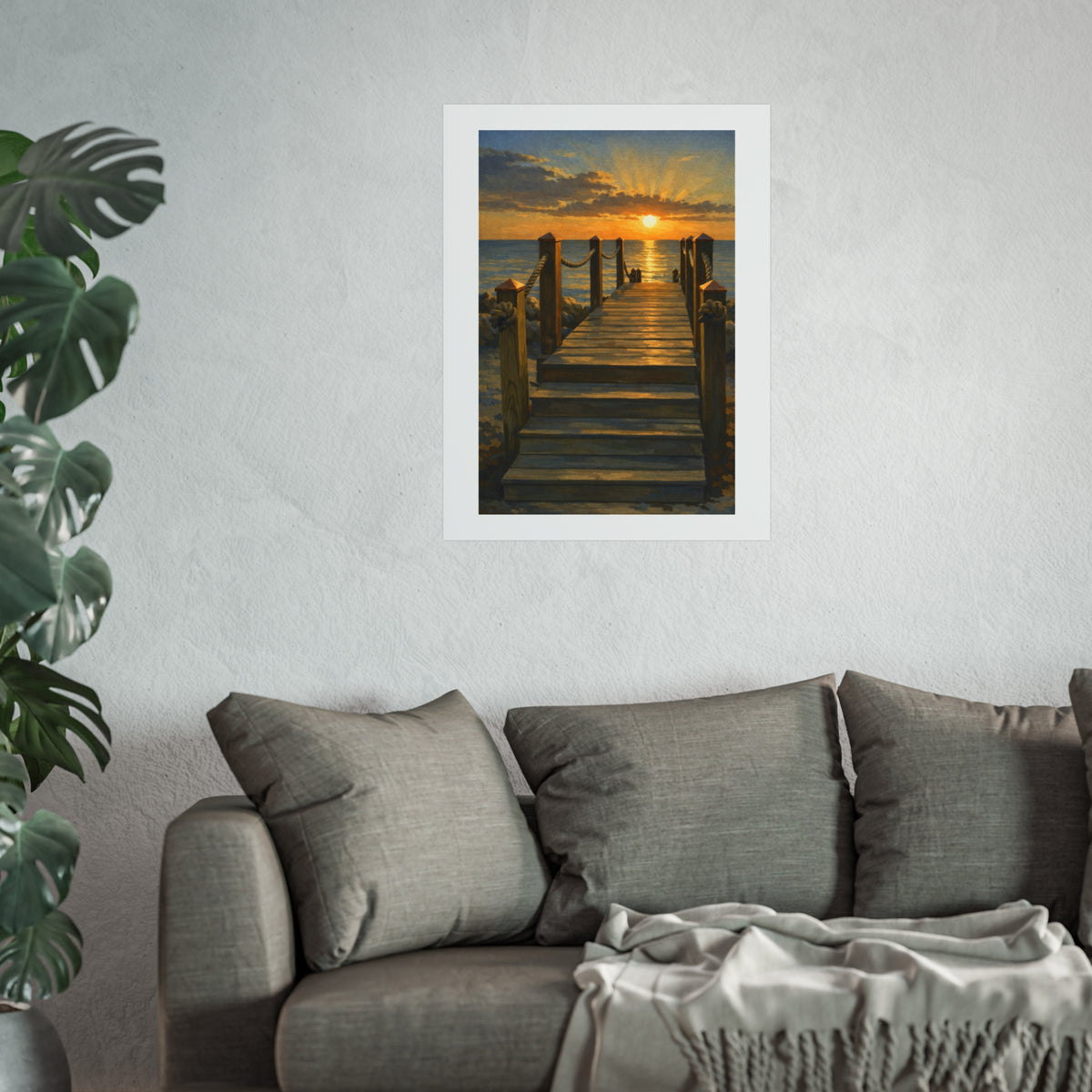 Sunset Pier Fine Art Poster — Coastal Wall Art Print