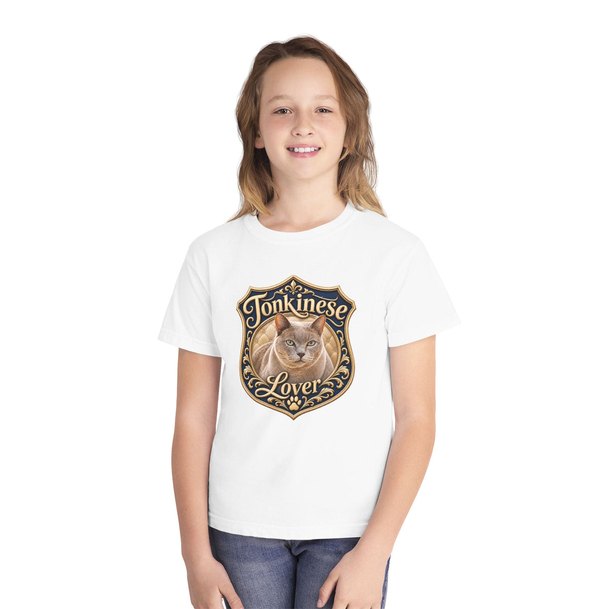 Tonkinese Lover Youth T‑Shirt — Cute Tonkinese Cat Graphic Tee for Kids