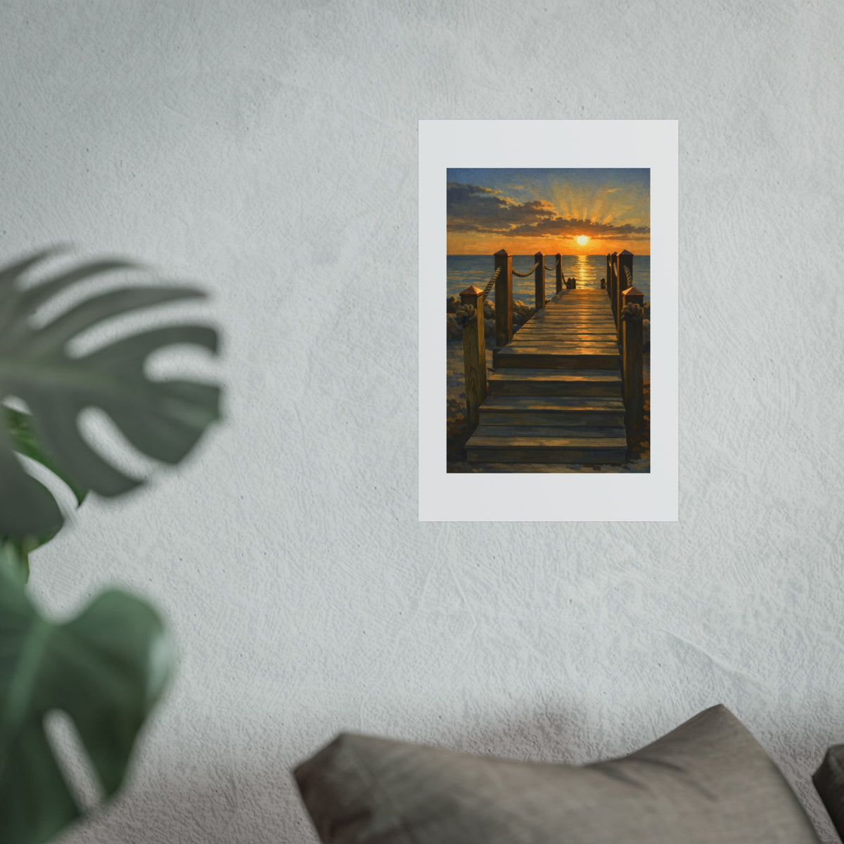 Sunset Pier Fine Art Poster — Coastal Wall Art Print