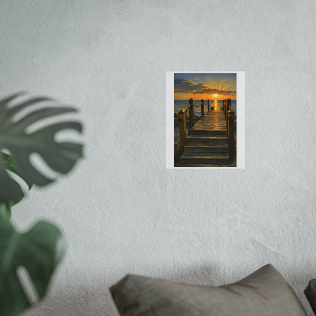 Sunset Pier Fine Art Poster — Coastal Wall Art Print