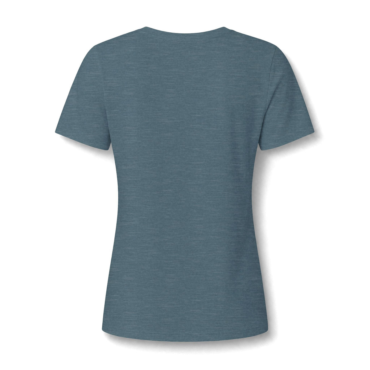 Amalfi Coast Graphic V-Neck Tee — Modern Blue Typography Travel Shirt