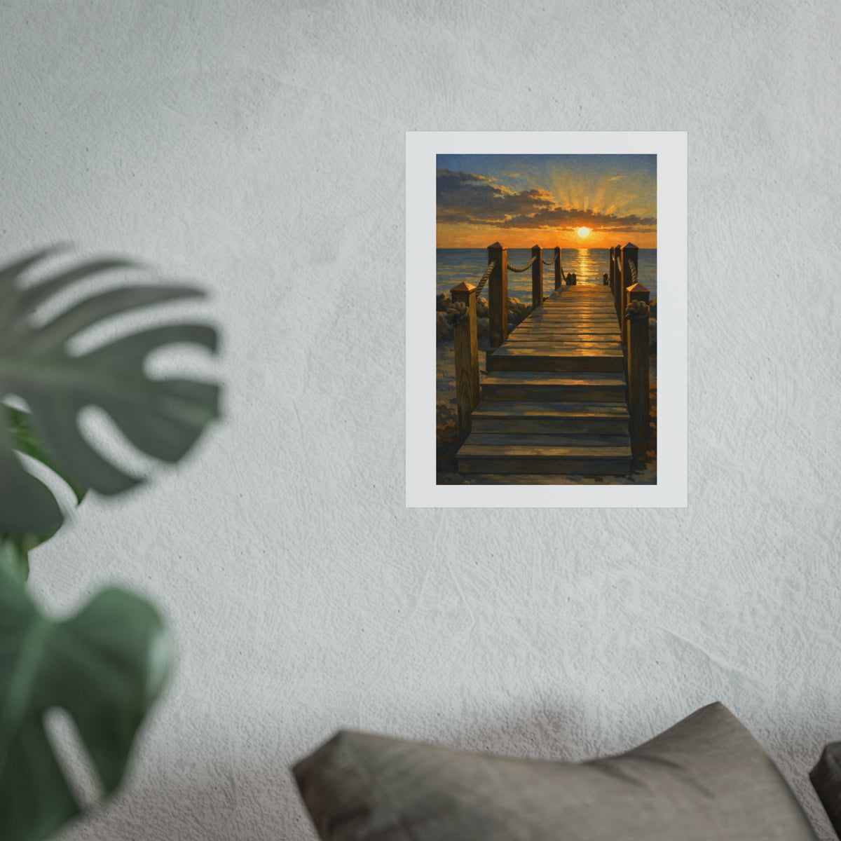 Sunset Pier Fine Art Poster — Coastal Wall Art Print