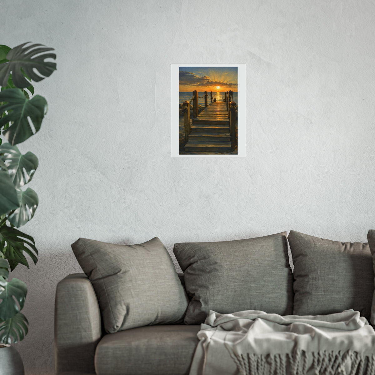 Sunset Pier Fine Art Poster — Coastal Wall Art Print
