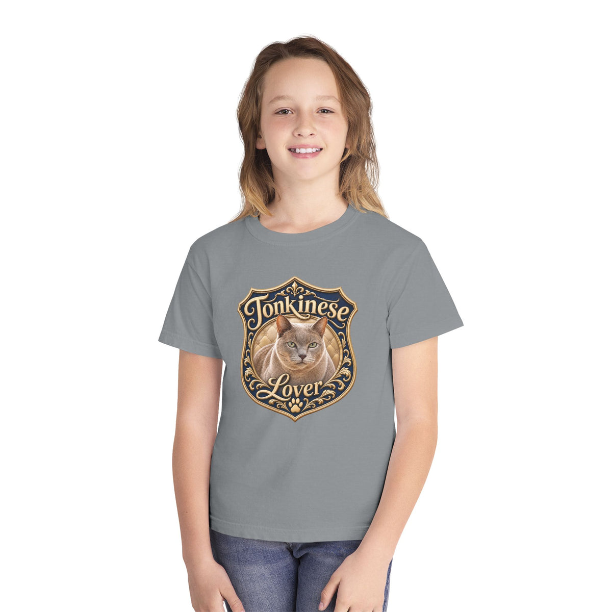 Tonkinese Lover Youth T‑Shirt — Cute Tonkinese Cat Graphic Tee for Kids