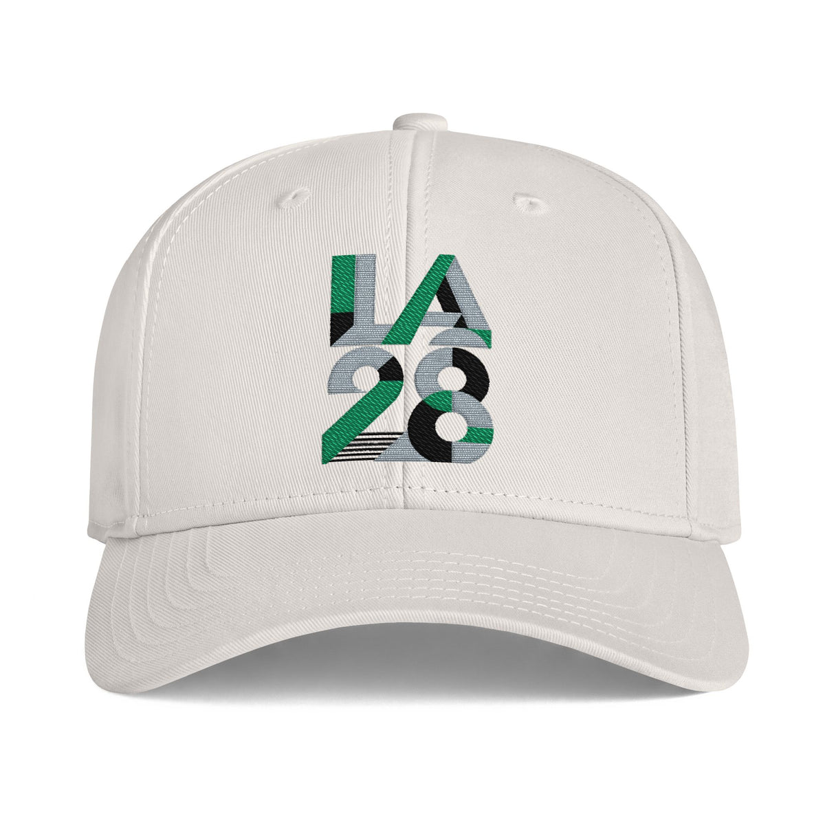 Icon Cap - Minimalist LA 28 Baseball Hat (Green & Black Logo)