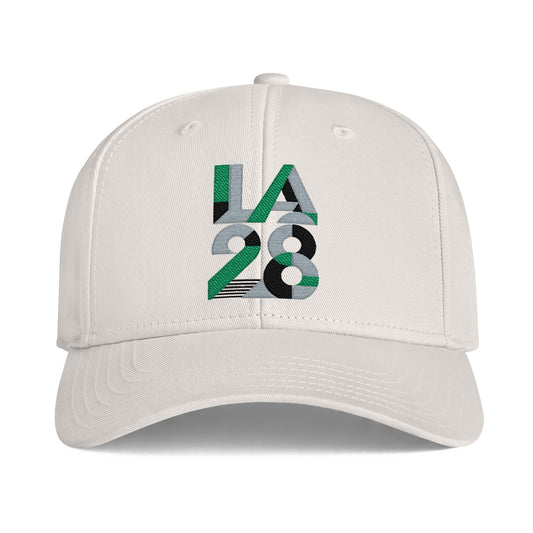 Icon Cap - Minimalist LA 28 Baseball Hat (Green & Black Logo)