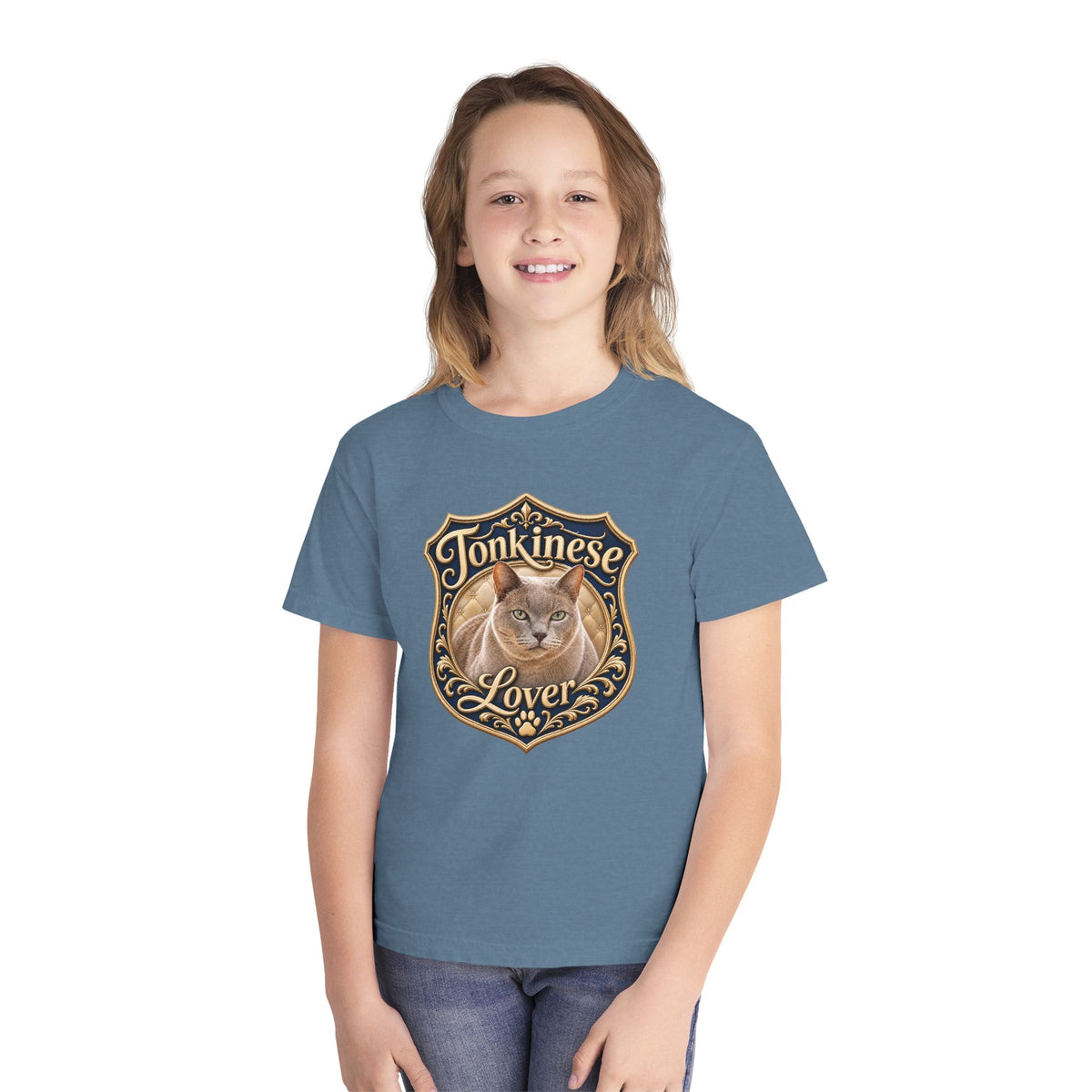 Tonkinese Lover Youth T‑Shirt — Cute Tonkinese Cat Graphic Tee for Kids