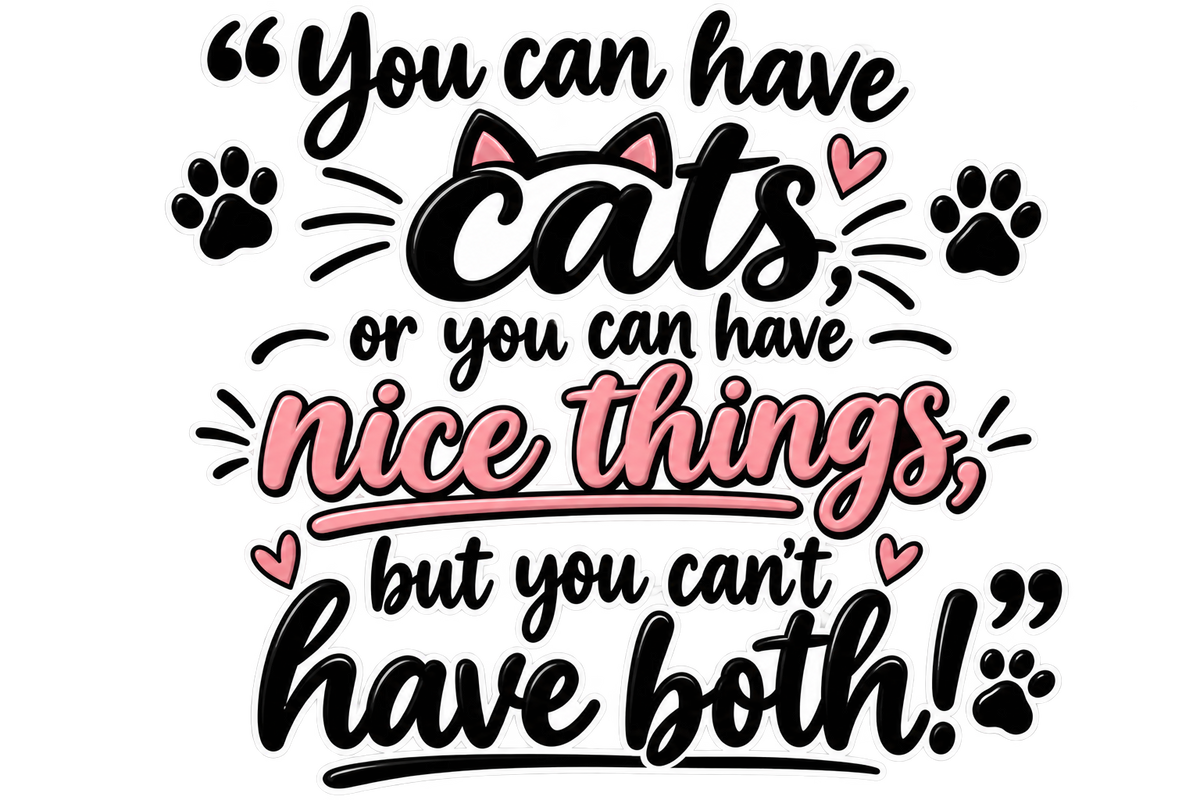 Cat Lover Hand Towel — “You can have cats or nice things, but you can’t have both”