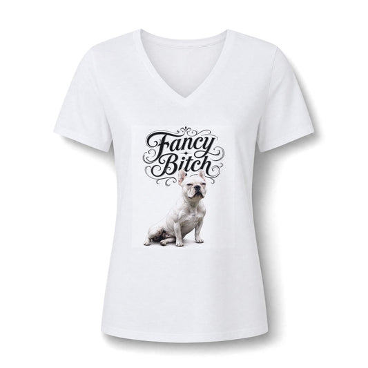 Women's Relaxed Heather CVC V-Neck Tee