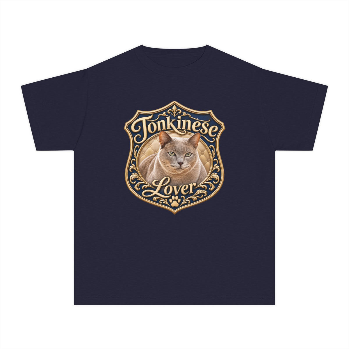 Tonkinese Lover Youth T‑Shirt — Cute Tonkinese Cat Graphic Tee for Kids