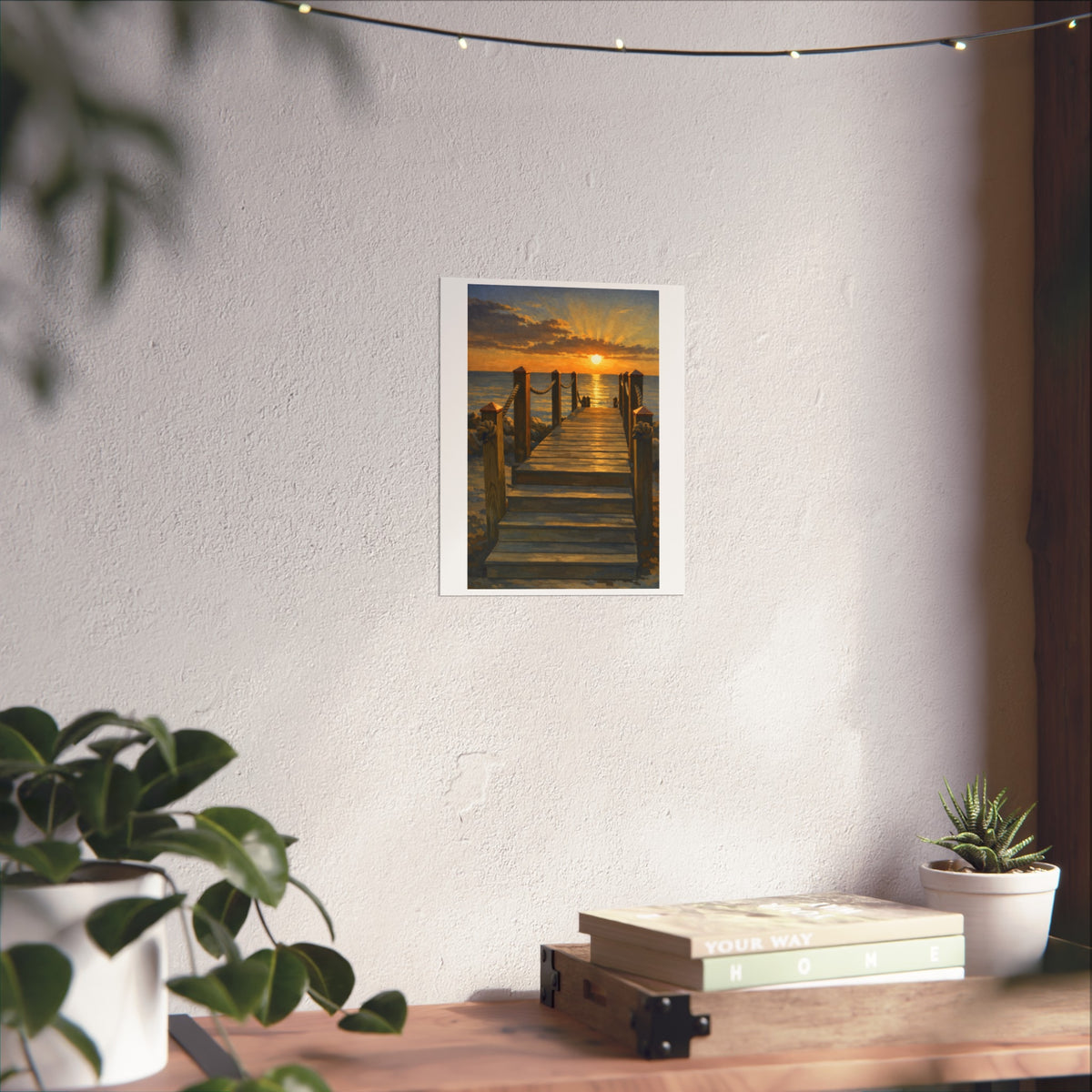 Sunset Pier Fine Art Poster — Coastal Wall Art Print