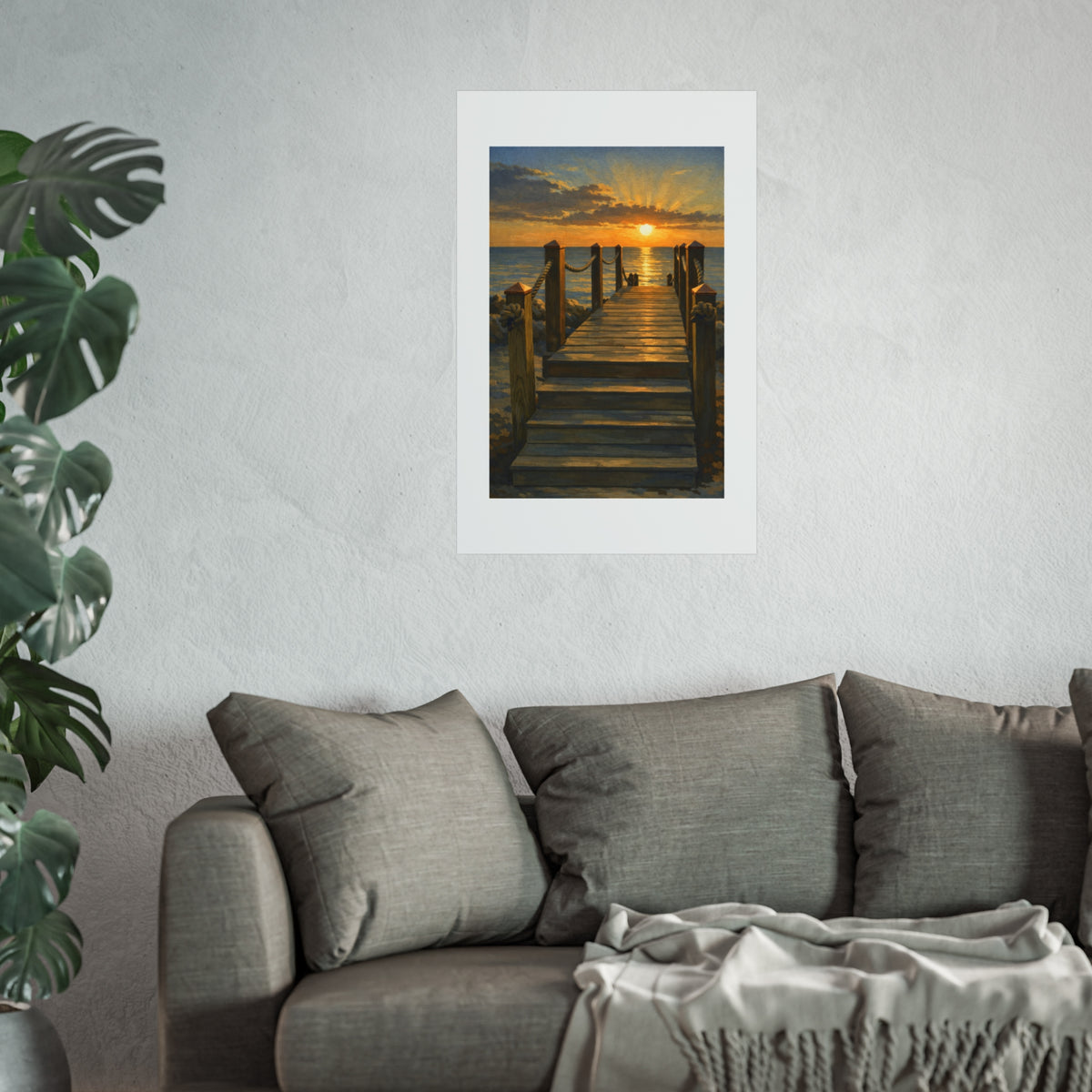 Sunset Pier Fine Art Poster — Coastal Wall Art Print
