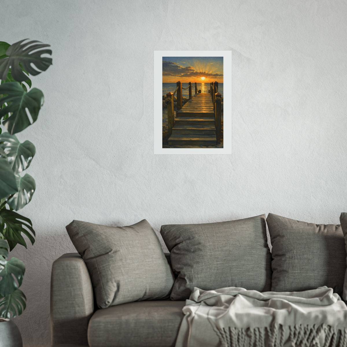Sunset Pier Fine Art Poster — Coastal Wall Art Print