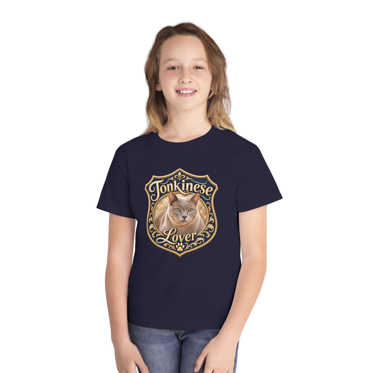 Tonkinese Lover Youth T‑Shirt — Cute Tonkinese Cat Graphic Tee for Kids