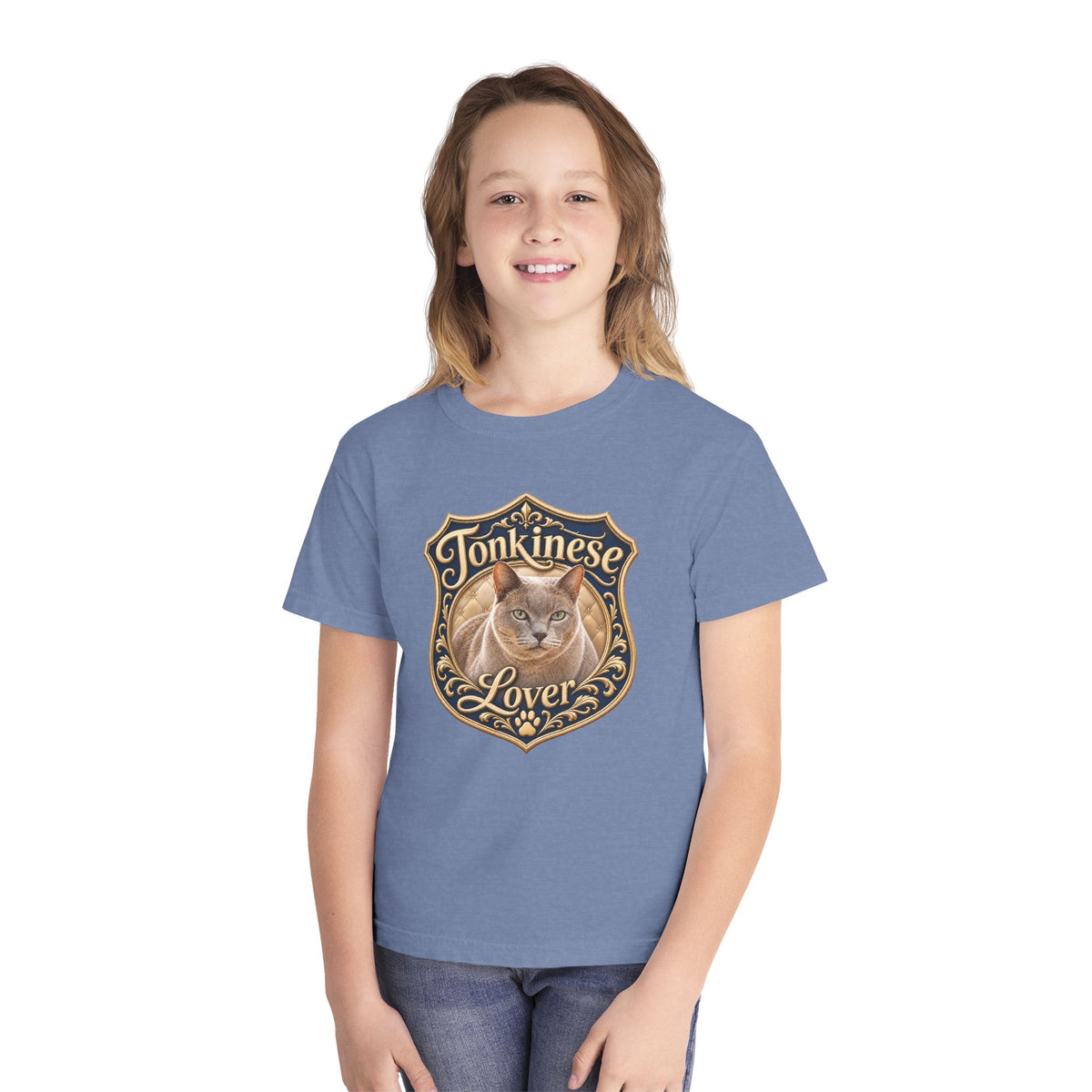 Tonkinese Lover Youth T‑Shirt — Cute Tonkinese Cat Graphic Tee for Kids