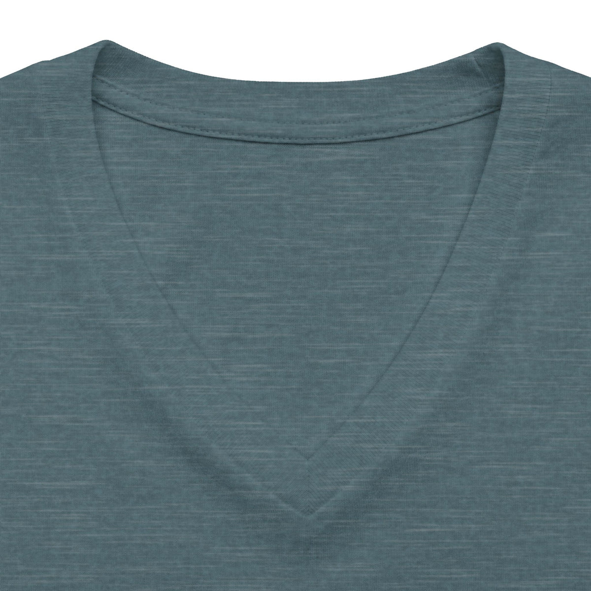 Amalfi Coast Graphic V-Neck Tee — Modern Blue Typography Travel Shirt