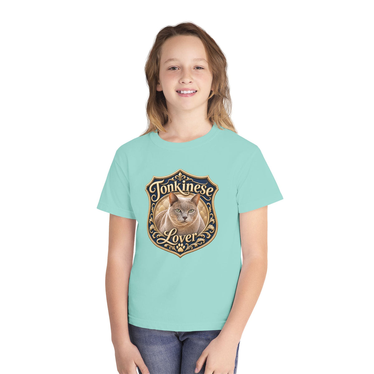 Tonkinese Lover Youth T‑Shirt — Cute Tonkinese Cat Graphic Tee for Kids