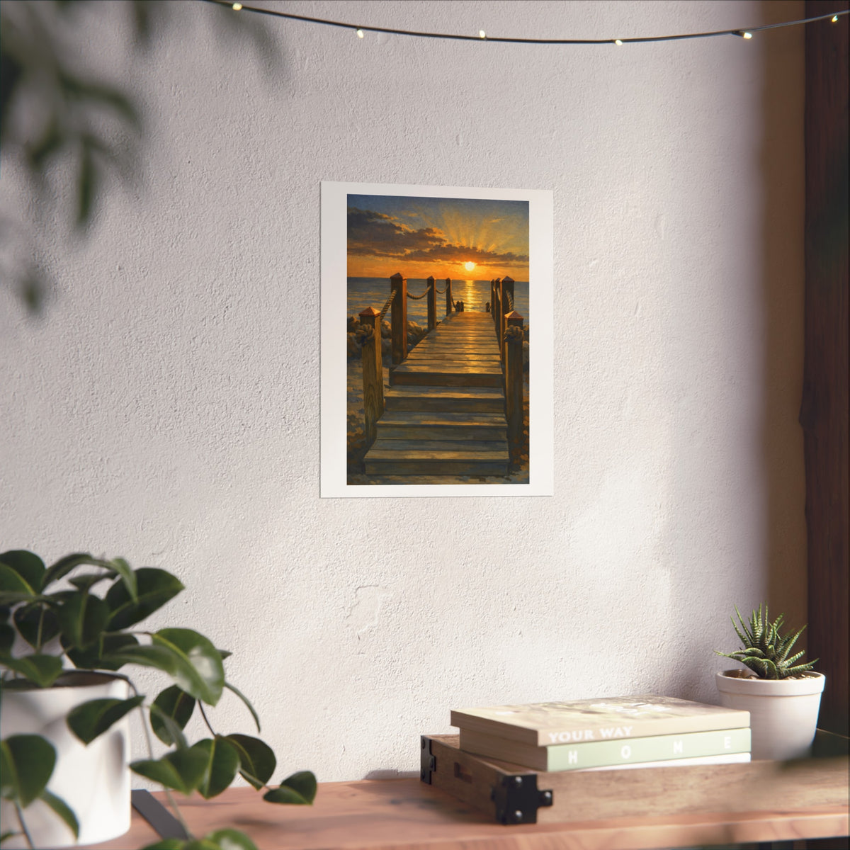 Sunset Pier Fine Art Poster — Coastal Wall Art Print
