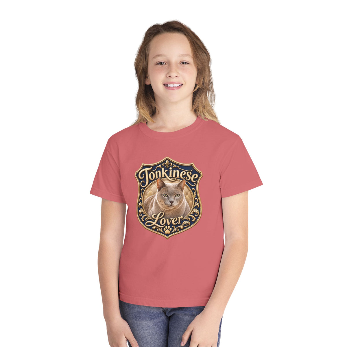 Tonkinese Lover Youth T‑Shirt — Cute Tonkinese Cat Graphic Tee for Kids