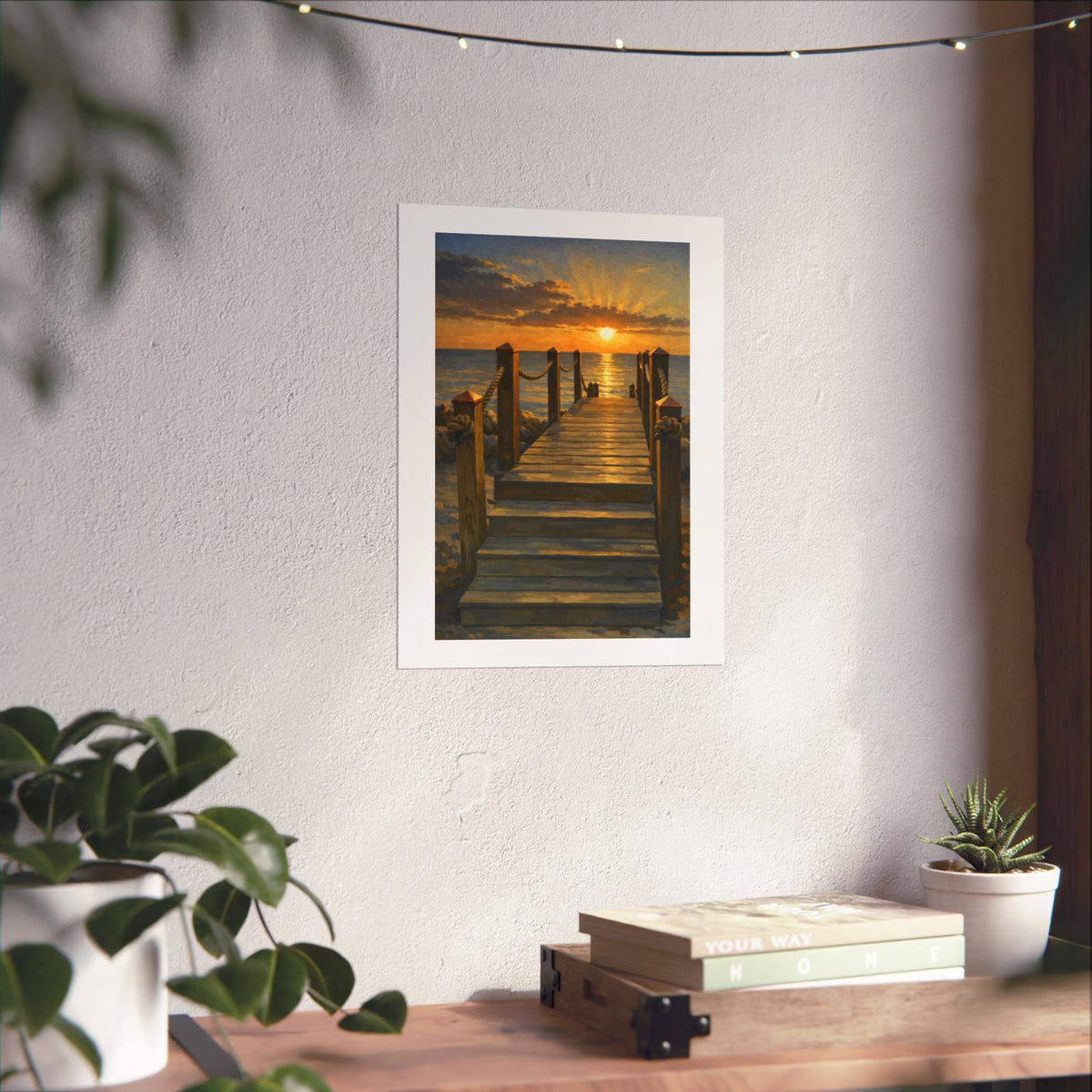 Sunset Pier Fine Art Poster — Coastal Wall Art Print