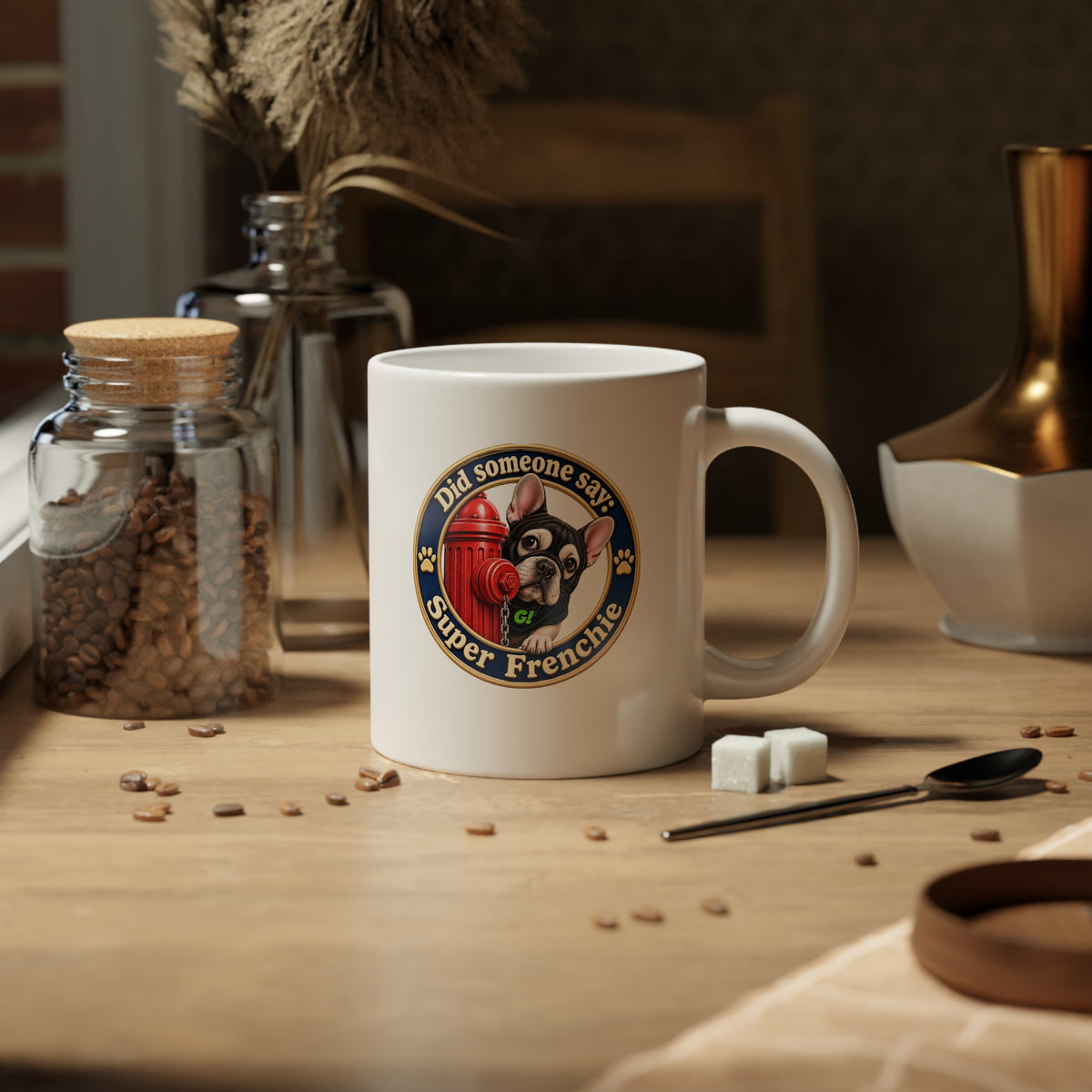 20oz Jumbo Mug — Super Frenchie French Bulldog Coffee Cup