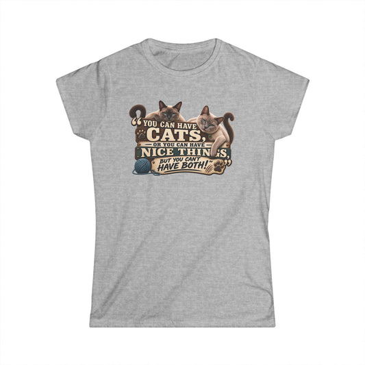 Women's Tee - Plain White Short Sleeve Cotton Shirt