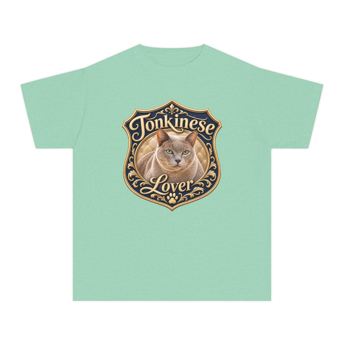 Tonkinese Lover Youth T‑Shirt — Cute Tonkinese Cat Graphic Tee for Kids