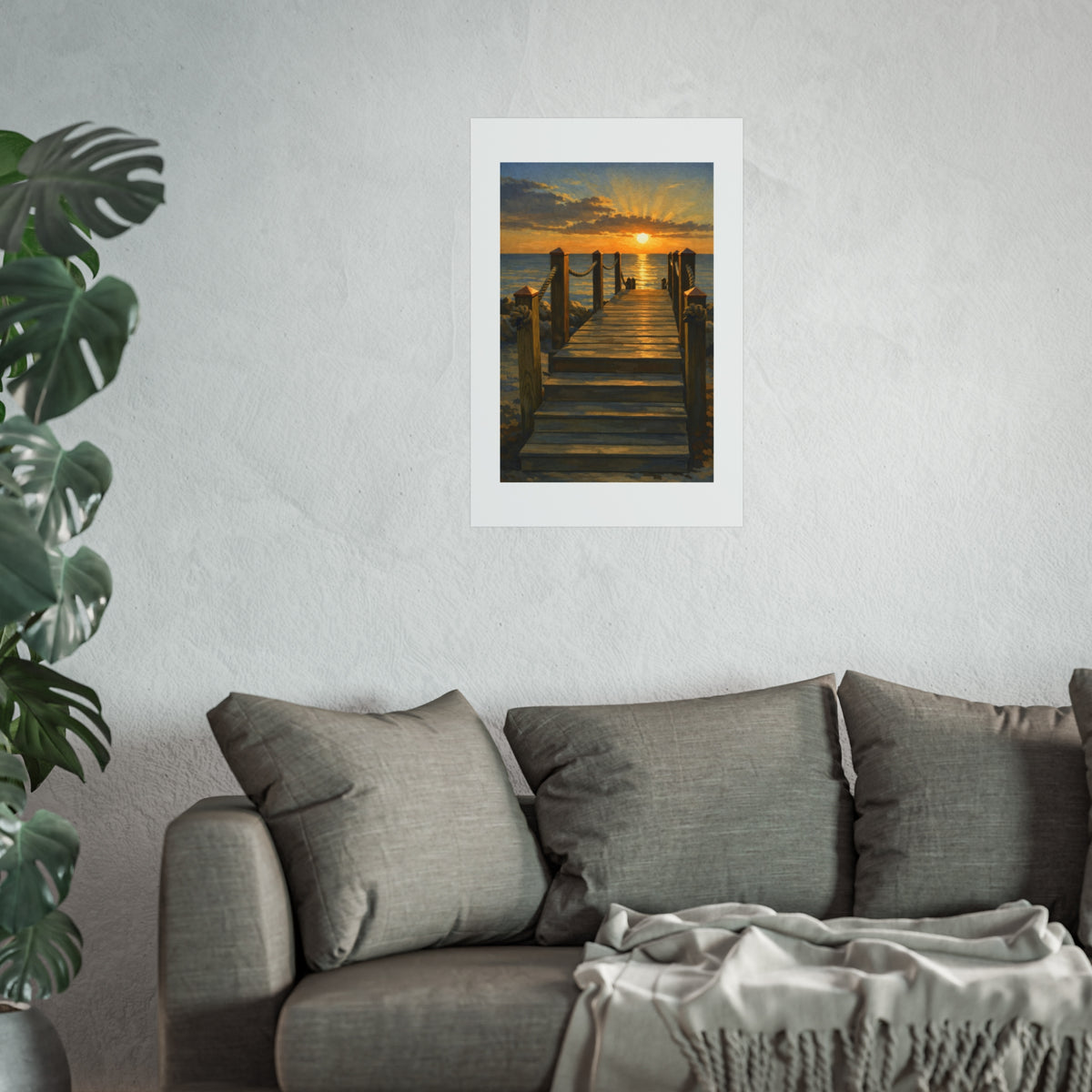 Sunset Pier Fine Art Poster — Coastal Wall Art Print