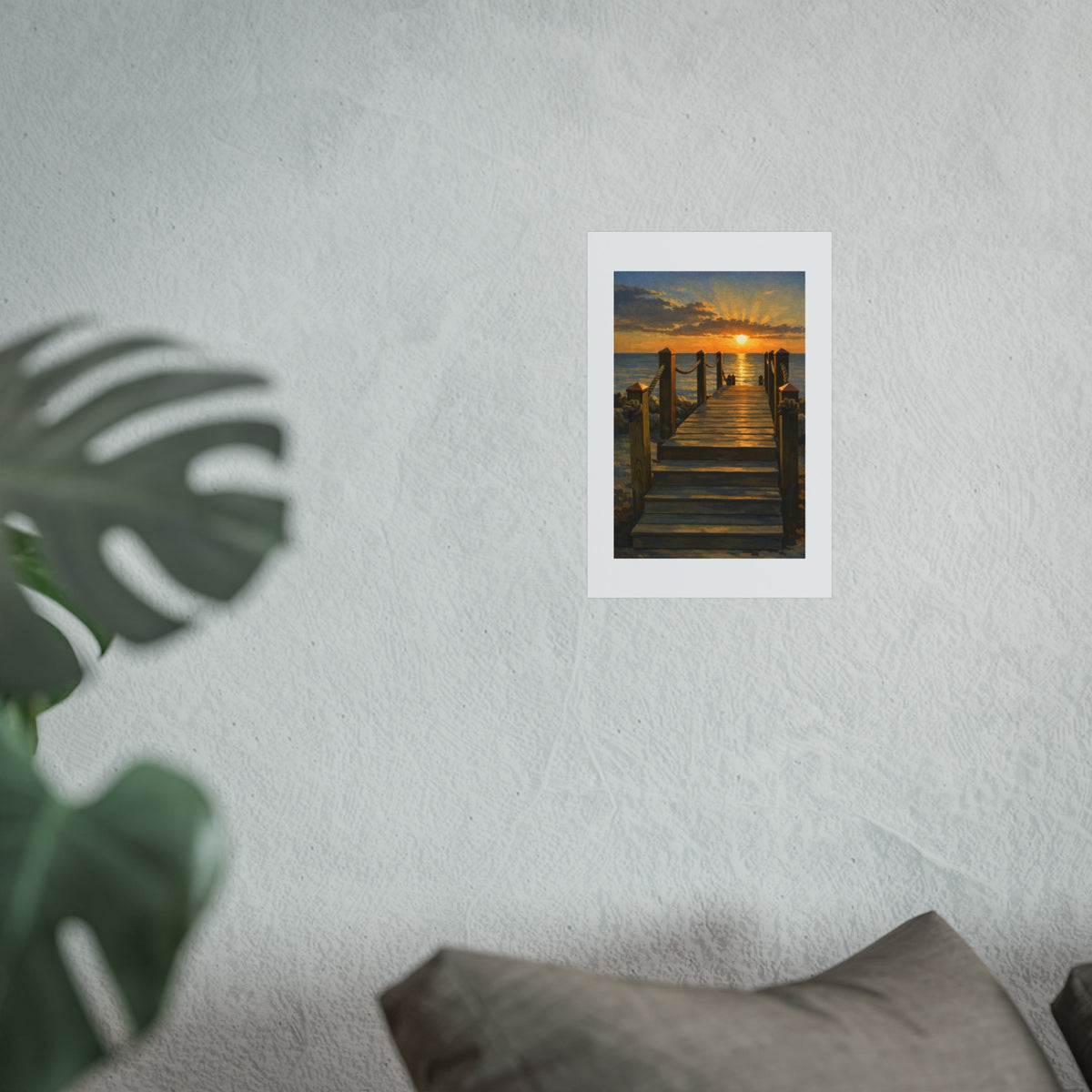 Sunset Pier Fine Art Poster — Coastal Wall Art Print