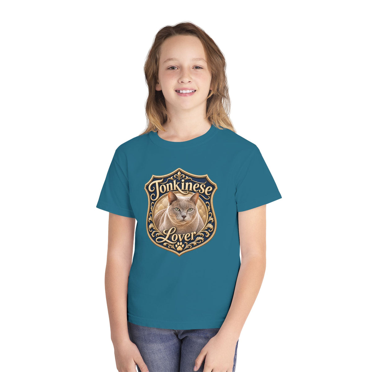 Tonkinese Lover Youth T‑Shirt — Cute Tonkinese Cat Graphic Tee for Kids