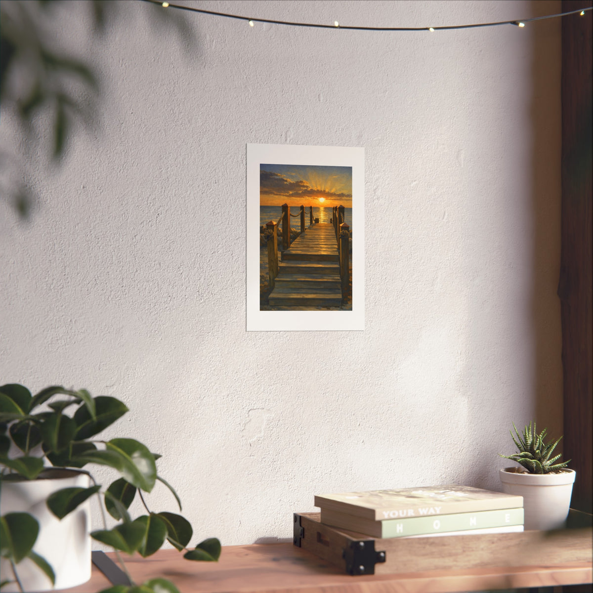 Sunset Pier Fine Art Poster — Coastal Wall Art Print