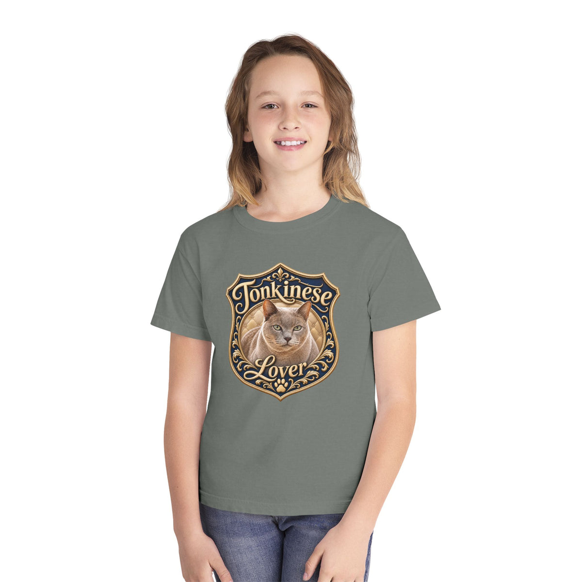 Tonkinese Lover Youth T‑Shirt — Cute Tonkinese Cat Graphic Tee for Kids