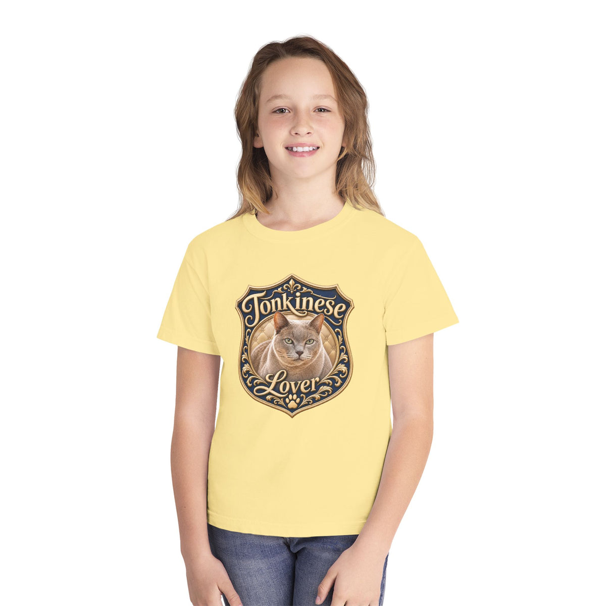 Tonkinese Lover Youth T‑Shirt — Cute Tonkinese Cat Graphic Tee for Kids