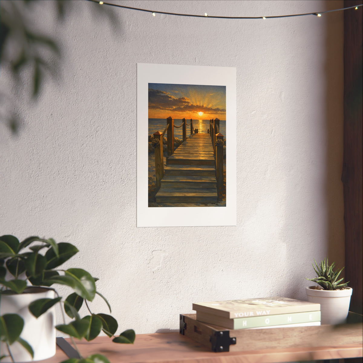 Sunset Pier Fine Art Poster — Coastal Wall Art Print