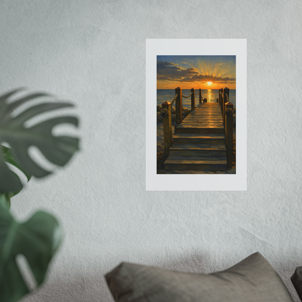 Sunset Pier Fine Art Poster — Coastal Wall Art Print