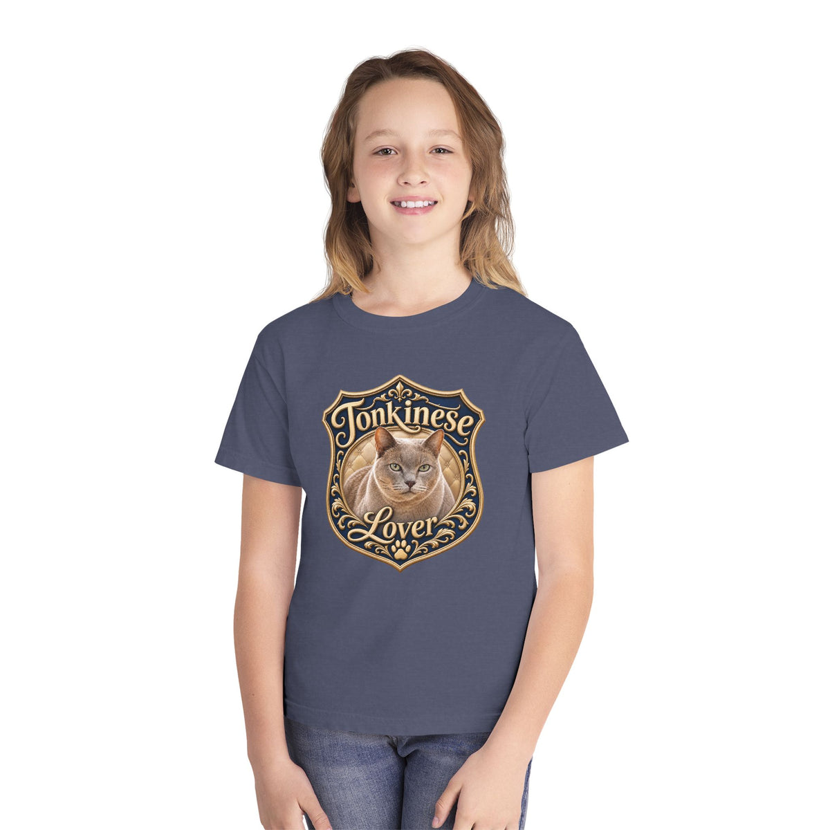 Tonkinese Lover Youth T‑Shirt — Cute Tonkinese Cat Graphic Tee for Kids