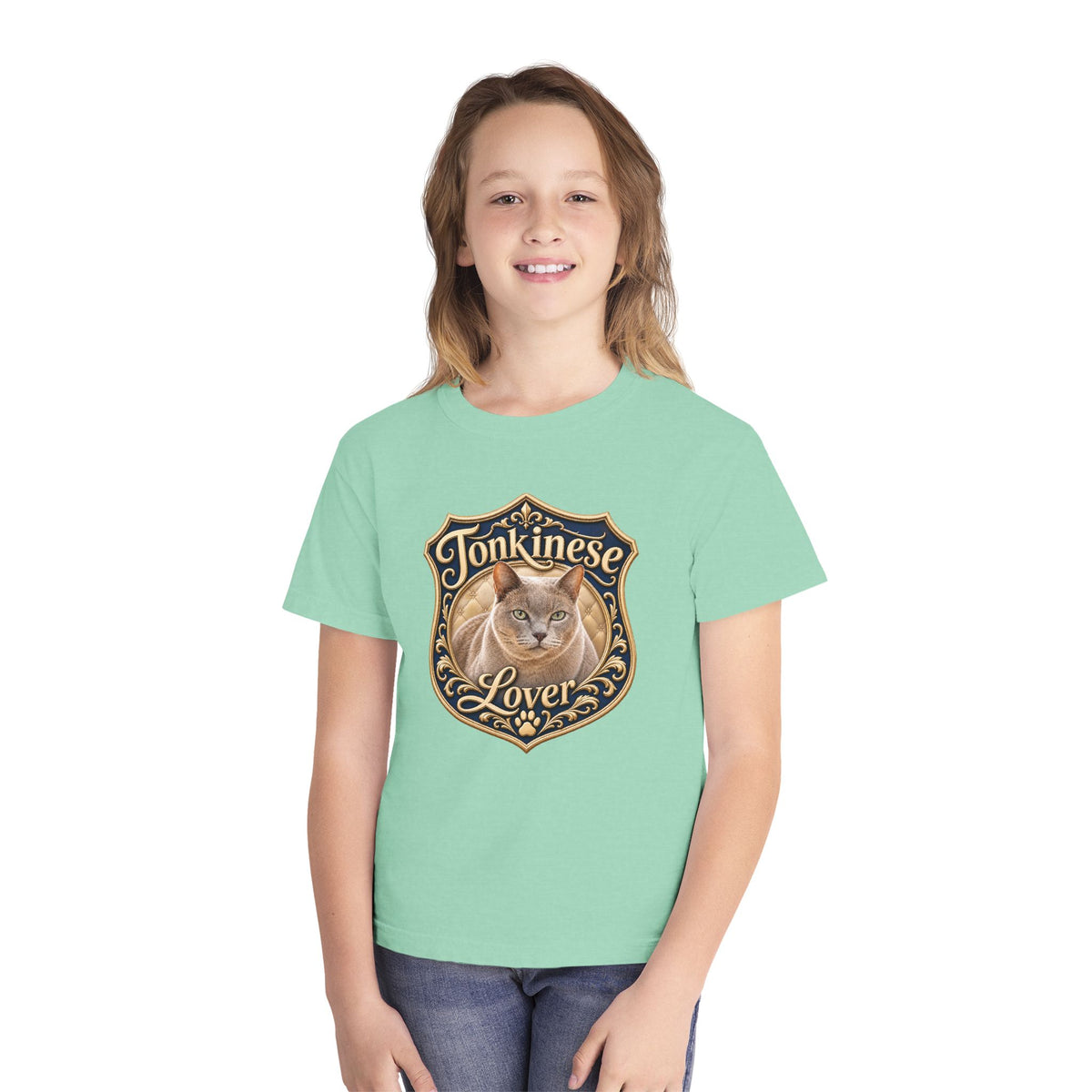 Tonkinese Lover Youth T‑Shirt — Cute Tonkinese Cat Graphic Tee for Kids
